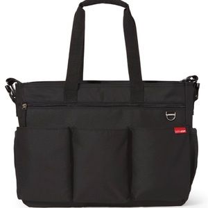 Skip Hop Duo Double diaper bag - Black worn twice